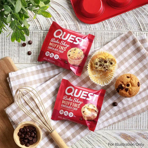 Quest Bakery Shop Chocolate Chip Muffin - muffin proteinowy z kawałkami czekolady 10g białka by Quest Nutrition (quest-bakery-shop-chocolate-chip-muffin-muffin-proteinowy-z-kawalkami-czekolady-10g-bialka)