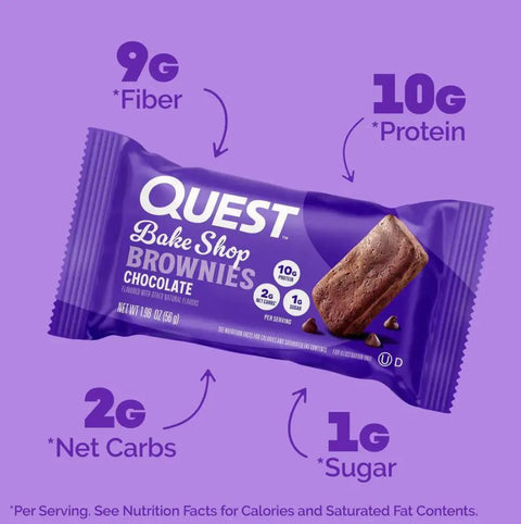 Quest Bakery Shop Chocolate Brownie - proteinowe brownie z czekoladą 10g białka by Quest Nutrition (quest-bakery-shop-chocolate-brownie-proteinowe-brownie-z-czekolada-10g-bialka)