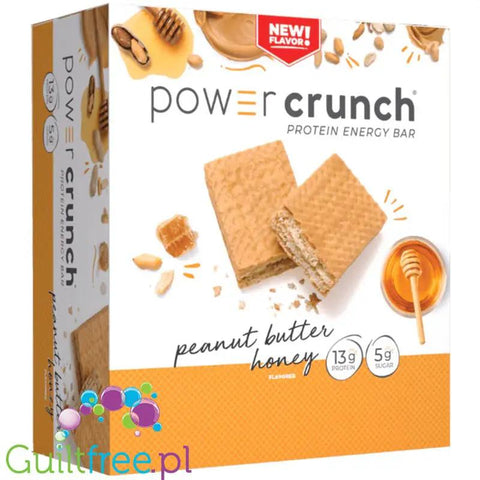 Power Crunch Peanut Butter Honey PUDEŁKO x 12 SZT - proteinowe wafelki ze stewią by Power Crunch (power-crunch-peanut-butter-honey-pudelko-x-12-szt-proteinowe-wafelki-ze-stewia)