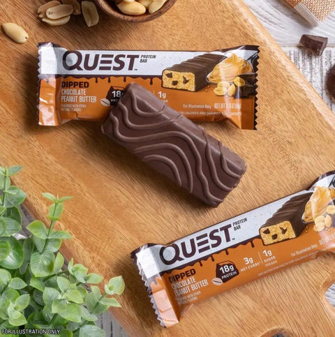 Quest Bar Dipped Chocolate Peanut Butter - baton orzechowy w polewie, 17g białka & 170kcal by Quest Nutrition (quest-bar-dipped-chocolate-peanut-butter-baton-orzechowy-w-polewie-17g-bialka-180kcal)