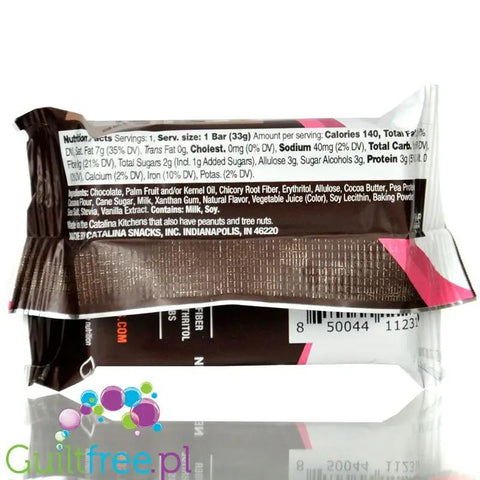 Catalina Crunch Dark Chocolate Cookie Bar, Raspberry - keto batonik ciasteczkowy w czekoladzie z kremem malinowym by Catalina Crunch (catalina-crunch-dark-chocolate-cookie-bar-raspberry-keto-batonik-ciasteczkowy-w-czekoladzie-z-kremem-malinowym)