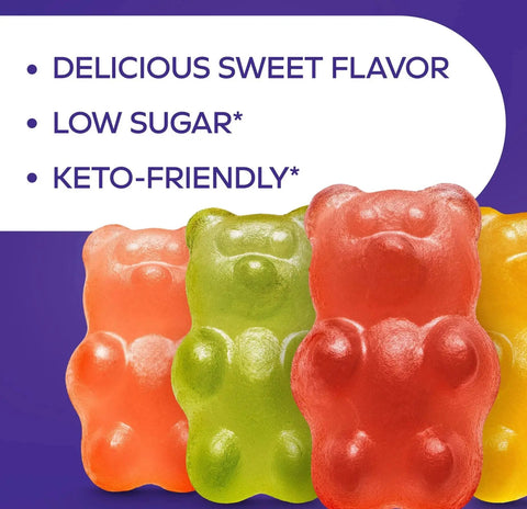 Atkins Endulge Gummy Bears PUDEŁKO x 6 saszetek - owocowe keto żelki misie bez cukru by Atkins (atkins-endulge-gummy-bears-pudelko-x-6-saszetek-owocowe-keto-zelki-misie-bez-cukru)