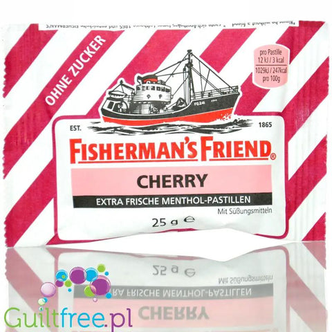 Fisherman's Friends Cherry - wiśniowo-mentolowe pastylki bez cukru by Fisherman's Friend (fisherman-s-friends-cherry-wisniowo-mentolowe-pastylki-bez-cukru)