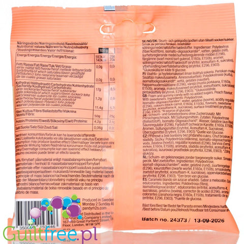 Pandy Candy Peach Rings - kwaśne błonnikowe żelki bez cukru 45% mniej kalorii, Brzoskwiniowe by Pandy Protein (pandy-candy-peach-rings-kwasne-blonnikowe-zelki-bez-cukru-45-mniej-kalorii-brzoskwiniowe)