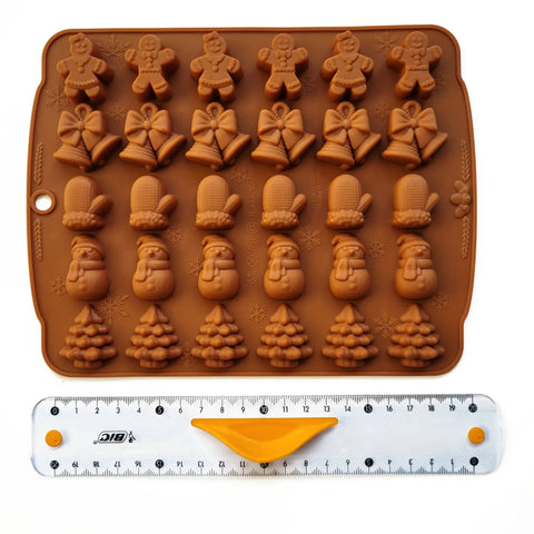 Silikonowa foremka do pianek, żelków i czekoladek, Boże Narodzenie, Czekoladowy Brąz mat by Funky Flavors (silikonowa-foremka-do-pianek-zelkow-i-czekoladek-boze-narodzenie-czekoladowy-braz-mat)