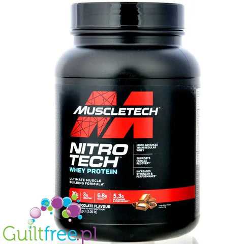 MuscleTech Nitro-Tech Whey Protein Milk Chocolate 0,9kg - białko serwatkowe, odżywka okołotreningowa z kreatyną by Muscletech (muscletech-nitro-tech-whey-protein-milk-chocolate-09kg-gesta-odzywka-bialkowa)