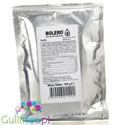 Bolero Drink XXL Vanilla 100g - proszek do napojów i deserów ze stewią bez cukru, mix na 20 litrów by Bolero Drink (bolero-drink-xxl-vanilla-100g-proszek-do-napojow-i-deserow-ze-stewia-bez-cukru-mix-na-20-litrow)