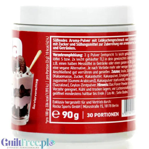 Rocka Nutrition Smacktastic Choco Gingerbread 90g - wegański słodzący aromat Pierników w czekoladzie by Rocka Nutrition (rocka-nutrition-smacktastic-lebkuchen-90g-weganski-slodzacy-aromat-piernikow-w-czekoladzie)