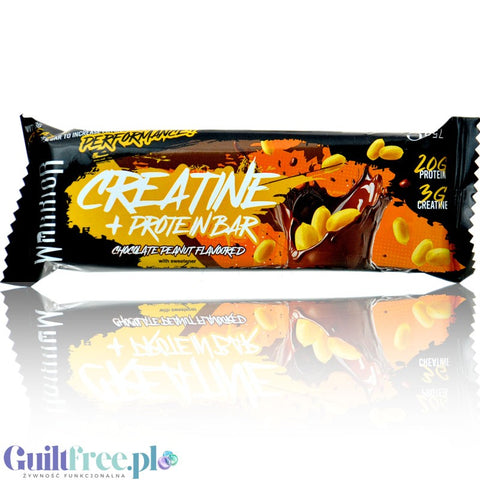 Warrior Creatine Bar Chocolate Peanut - baton proteinowy z kreatyną, 20g białka, 248 kcal, Czekolada & Orzeszki Ziemne by Warrior Crunch (warrior-creatine-bar-chocolate-peanut-baton-proteinowy-z-kreatyna-20g-bialka-248-kcal-czekolada-orzeszki-ziemne)