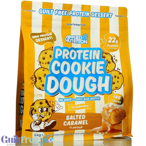 Applied Nutrition Protein Cookie Dough Salted Caramel - proteinowa masa ciasteczkowa z białą czekoladą 146kcal, 21g białka by Applied Nutrition (applied-nutrition-protein-cookie-dough-salted-caramel-proteinowa-masa-ciasteczkowa-z-biala-czekolada-146kcal-21g-bialka)