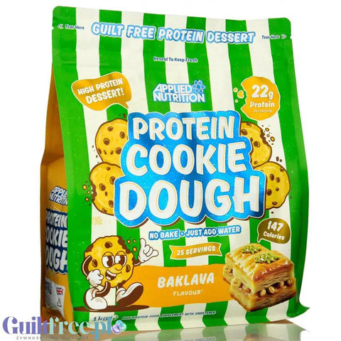 Applied Nutrition Protein Cookie Dough, Baklava - proteinowa masa ciasteczkowa z białą czekoladą 146kcal, 21g białka by Applied Nutrition (applied-nutrition-protein-cookie-dough-baklava-proteinowa-masa-ciasteczkowa-z-biala-czekolada-146kcal-21g-bialka)
