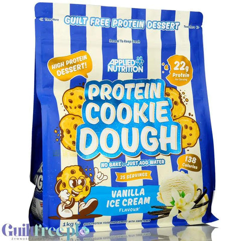 Applied Nutrition Protein Cookie Dough Vanilla Ice Cream - proteinowa masa ciasteczkowa z białą czekoladą 138kcal, 22g białka by Applied Nutrition (applied-nutrition-protein-cookie-dough-vanilla-ice-cream-proteinowa-masa-ciasteczkowa-z-biala-czekolada-138kcal-22g-bialka)