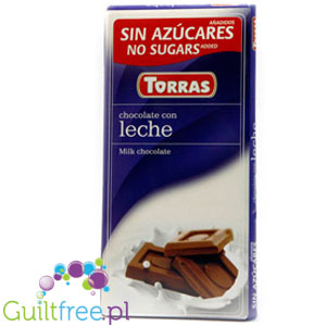 Torras Milk Chocolate - bezglutenowa mleczna czekolada bez dodatku cukru by Torras (torras-mleczna-czekolada-bez-cukru)