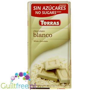 Torras White Chocolate - bezglutenowa biała czekolada bez dodatku cukru by Torras (torras-biala-czekolada-bez-cukru)