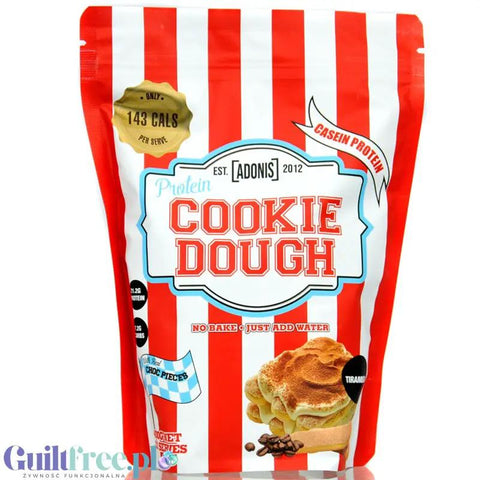 Adonis Cookie Dough Casein Protein, Tiramisu - proteinowa masa ciasteczkowa, 21g białka & 143kcal by Adonis Gear (adonis-cookie-dough-casein-protein-tiramisu-proteinowa-masa-ciasteczkowa-21g-bialka-143kcal)
