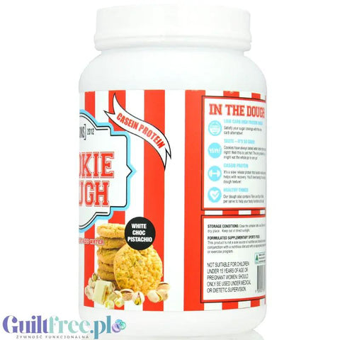 Adonis Cookie Dough Casein Protein, White Choc Pistachio 1kg - proteinowa masa ciasteczkowa, 21g białka & 141kcal by Adonis Gear (adonis-cookie-dough-casein-protein-white-choc-pistachio-1kg-proteinowa-masa-ciasteczkowa-21g-bialka-141kcal)