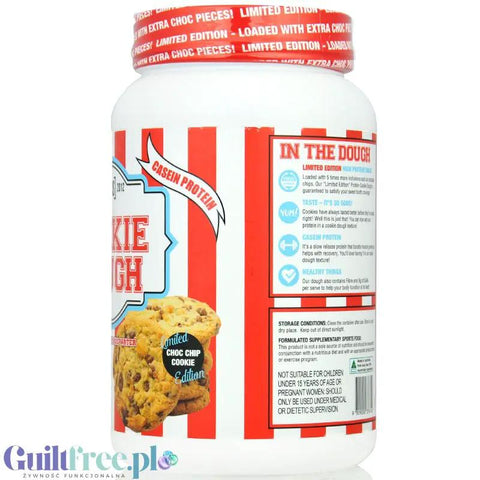 Adonis Cookie Dough Casein Protein, Choc Chip Cookie 1kg - kazeinowa masa ciasteczkowa, edycja limitowana z extra czekoladą by Adonis Gear (adonis-cookie-dough-casein-protein-choc-chip-cookie-1kg-kazeinowa-masa-ciasteczkowa-z-extra-czekolada)