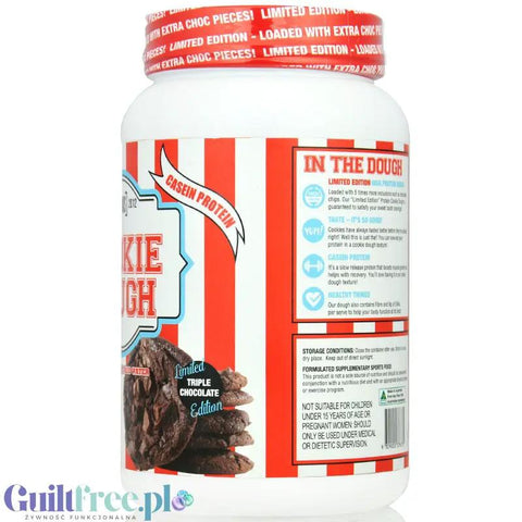 Adonis Cookie Dough Casein Protein, Triple Chocolate 1kg - proteinowa masa ciasteczkowa z czekoladą by Adonis Gear (adonis-cookie-dough-casein-protein-triple-chocolate-1kg-proteinowa-masa-ciasteczkowa-z-czekolada)