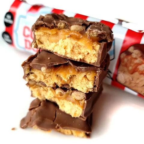 Adonis Cookie Dough Chunky Bar, Salted Caramel Peanut - proteinowy baton z kazeiną 18,1g białka & 205kcal by Adonis Gear (adonis-cookie-dough-chunky-bar-salted-caramel-peanut-proteinowy-baton-181g-bialka-205kcal)