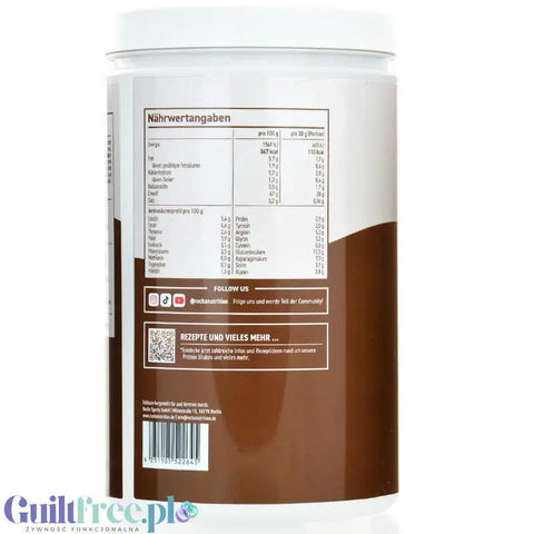 Rocka Nutrition Protein Shake Chocolate Brownie 0,9kg - wegańska odżywka białkowa 4 źródła białka, bez glutenu by Rocka Nutrition (rocka-nutrition-protein-shake-chocolate-brownie-09kg-weganska-odzywka-bialkowa-4-zrodla-bialka-bez-glutenu)