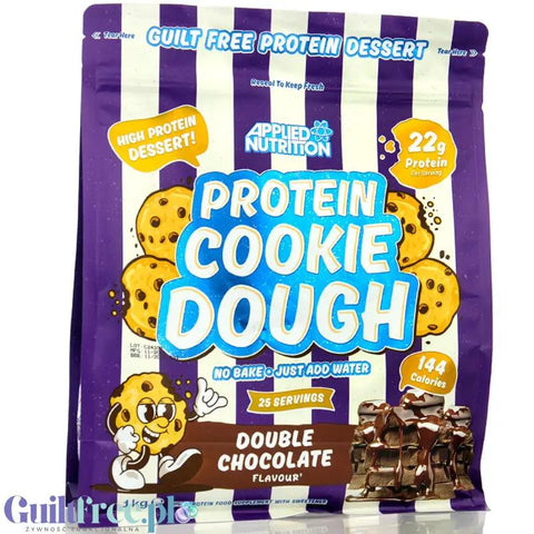 Applied Nutrition Protein Cookie Dough Double Chocolate - proteinowa masa ciasteczkowa z czekoladą 144kcal, 22g białka by Applied Nutrition (applied-nutrition-protein-cookie-dough-double-chocolate-proteinowa-masa-ciasteczkowa-z-czekolada-144kcal-22g-bialka)