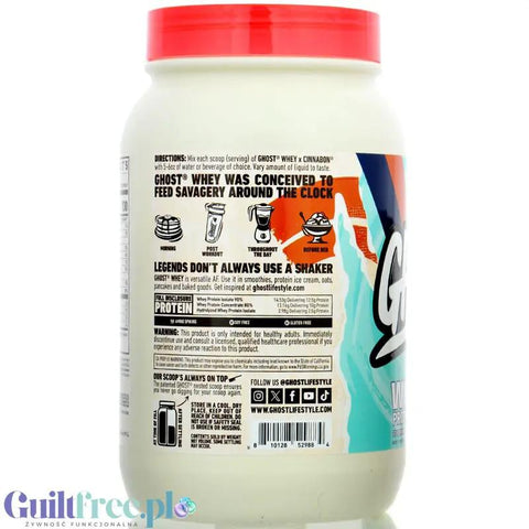 Ghost 100% Whey Cinnabon Caramel Pecan - edycja limitowana, odżywka białkowa z WPI, WPH i kompleksem enzymów by Ghost (ghost-100-whey-cinnabon-caramel-pecan-edycja-limitowana-odzywka-bialkowa-z-wpi-wph-i-kompleksem-enzymow)