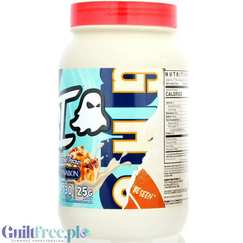 Ghost 100% Whey Cinnabon Caramel Pecan - edycja limitowana, odżywka białkowa z WPI, WPH i kompleksem enzymów by Ghost (ghost-100-whey-cinnabon-caramel-pecan-edycja-limitowana-odzywka-bialkowa-z-wpi-wph-i-kompleksem-enzymow)