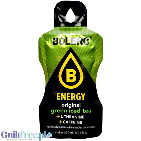 Bolero Energy Green Iced Tea 7g - napój energetyczny bez cukru z L-teaniną i kofeiną by Bolero Drink (bolero-energy-green-iced-tea-napoj-energetyczny-bez-cukru-z-l-teanina-i-kofeina)