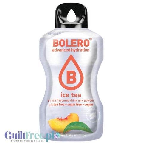 Bolero Drink Ice Tea Peach 8g - napój instant w saszetce, ze stewią, 8g smak Mrożona Herbata & Brzoskwinia by Bolero Drink (bolero-ze-stewia-ice-tea-brzoskwinia-1kcal-mix-na-15l)