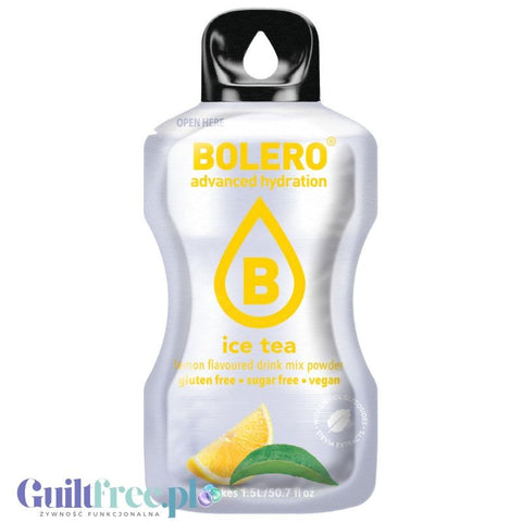 Bolero Drink Ice Tea Lemon 8g - napój instant w saszetce, ze stewią, 8g smak Mrożona Herbata & Cytryna by Bolero Drink (bolero-ze-stewia-ice-tea-cytryna-1kcal-mix-na-15l)