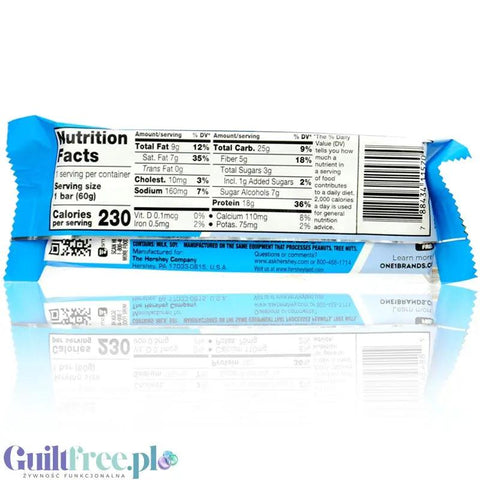 ONE Bar Hershey's Cookies 'n' Creme - baton proteinowy w białej polewie z ciasteczkami i czekoladą Hersheys by ONE Bar (aka OhYeah! ISS Research)) (one-bar-hersheys-cookies-n-creme-baton-proteinowy-w-bialej-polewie-z-ciasteczkami-i-czekolada-hersheys)