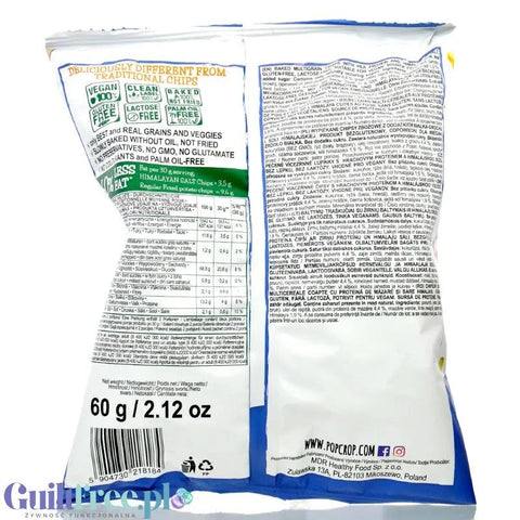 Popcrop Piramidki Himalayan Salt - wegańskie, bezglutenowe chipsy proteinowe z solą himalajską by Popcrop (popcrop-piramidki-himalayan-salt-weganskie-bezglutenowe-chipsy-proteinowe-z-sola-himalajska)