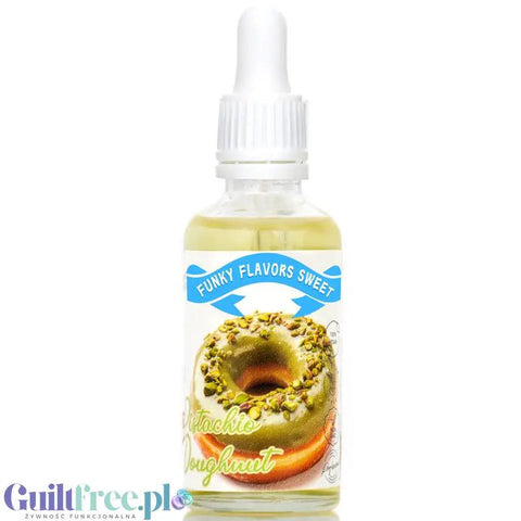 Funky Flavors Sweet Pistachio Doughnut - kropelki aromatyzujące do potraw i napojów, Donut Pistacjowy by Funky Flavors (funky-flavors-sweet-pistachio-doughnut-kropelki-aromatyzujace-do-potraw-i-napojow-donut-pistacjowy)
