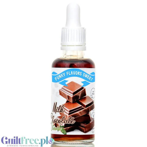 Funky Flavors Sweet Milk Chocolate Stevia - kropelki smakowe ze stewią bez cukru i kalorii, Mleczna Czekolada by Funky Flavors (funky-flavors-sweet-chocolate-stevia-kropelki-smakowe-ze-stewia-bez-cukru-i-kalorii-mleczna-czekolada)
