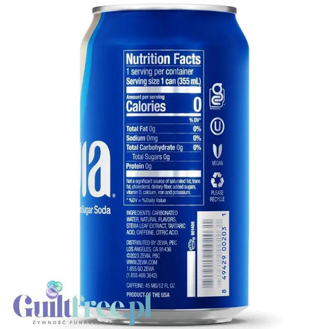 Zevia Vanilla Cola - 100% naturalna cola waniliowa bez kalorii ze stewią by Zevia (zevia-vanilla-cola-100-naturalna-cola-waniliowa-bez-kalorii-ze-stewia)