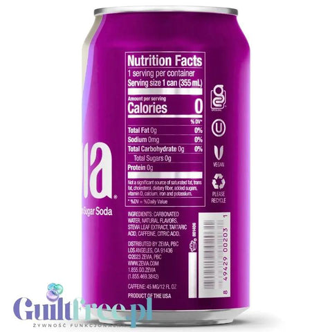 Zevia Cran-Raspberry - 100% naturalna maliniada żurawinowa bez kalorii ze stewią by Zevia (zevia-raspberry-100-naturalna-maliniada-bez-kalorii-ze-stewia)