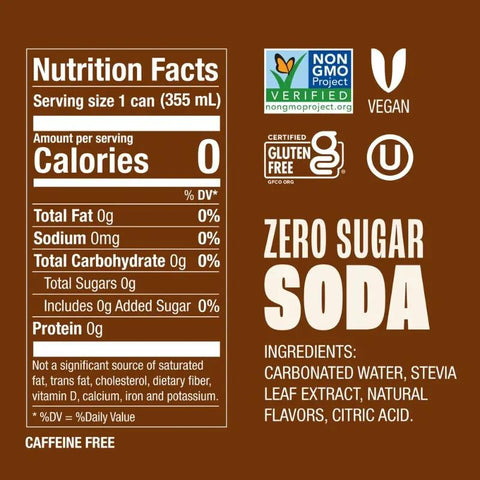 Zevia Creamy Root Beer - napój korzenno waniliowy ze stewią bez kcal by Zevia (zevia-creamy-root-beer-napoj-korzenno-waniliowy-ze-stewia-bez-kcal)