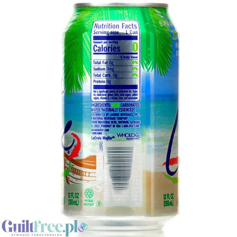 La Croix Mojito - natural flavored water without sugar and without sweeteners with essence of Lime and Mint