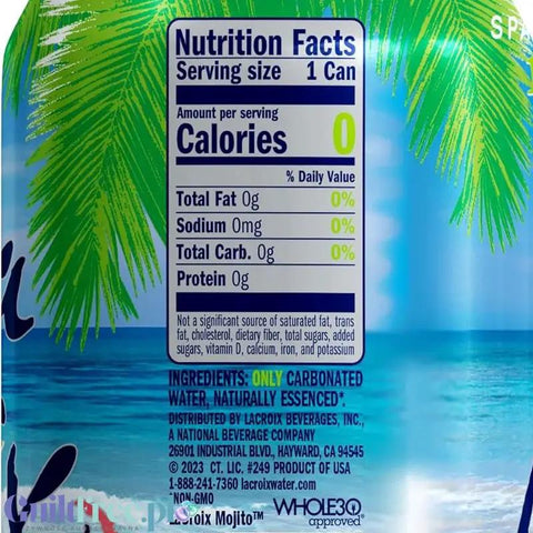 La Croix Mojito - natural flavored water without sugar and without sweeteners with essence of Lime and Mint