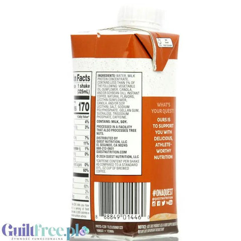 Quest Protein Shake Coffee RTD - kawowy szejk proteinowy 30g białka w 170kcal, bez cukru by Quest Nutrition (quest-protein-shake-coffee-rtd-kawowy-szejk-proteinowy-30g-bialka-w-170kcal-bez-cukru)