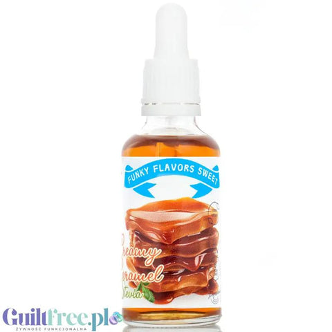 Funky Flavors Sweet Creamy Caramel Stevia - kropelki smakowe ze stewią aromat bez cukru & bez tłuszczu, Karmel by Funky Flavors (funky-flavors-sweet-caramel-stevia-slodzony-stewia-aromat-bez-cukru-bez-tluszczu-karmel)