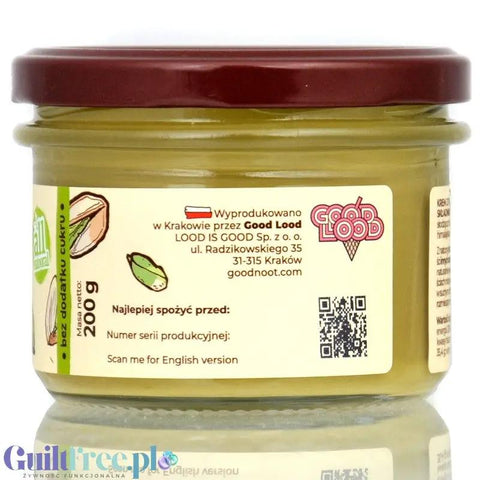 Good Noot Pistachio Cream - wegański rzemieślniczy krem pistacjowy bez cukru 45% pistacji by Good Noot (good-noot-pistachio-cream-weganski-rzemieslniczy-krem-pistacjowy-bez-cukru-45-pistacji)