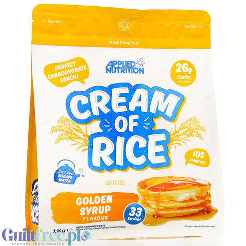 Applied Nutrition Cream of Rice, Golden Syrup 1kg - kleik ryżowy bez cukru, regeneracyjny posiłek treningowy by Applied Nutrition (applied-nutrition-cream-of-rice-golden-syrup-1kg-kleik-ryzowy-bez-cukru-regeneracyjny-posilek-treningowy)