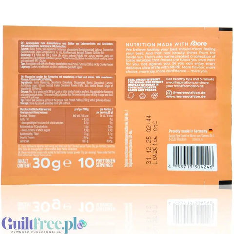 More Nutrition Chunky Flavor Milchreis Zimt 30g saszetka- wegański aromat słodzący w proszku bez cukru, Ryż na Mleku z Cynamonem by More Nutrition (more-nutrition-chunky-flavor-milchreis-zimt-30g-saszetka-weganski-aromat-slodzacy-w-proszku-bez-cukru-ryz-na-mleku-z-cynamonem)