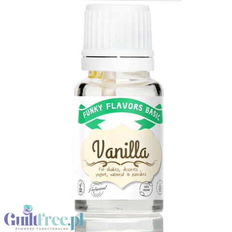 Funky Flavors Basic Vanilla 10ml - waniliowe kropelki aromatyczne bez cukru, słodzików i kalorii by Funky Flavors (funky-flavors-basic-vanilla-10ml-waniliowe-kropelki-aromatyczne-bez-cukru-slodzikow-i-kalorii)