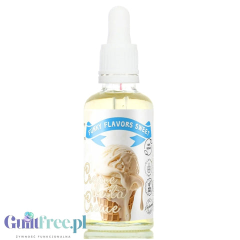 Funky Flavors Sweet Creme de la Creme - śmietankowe kropelki słodzące bez cukru i kalorii by Funky Flavors (funky-flavors-sweet-creme-de-la-creme-50ml-slodzony-aromat-bez-cukru-bez-tluszczu-lody-smietankowe)