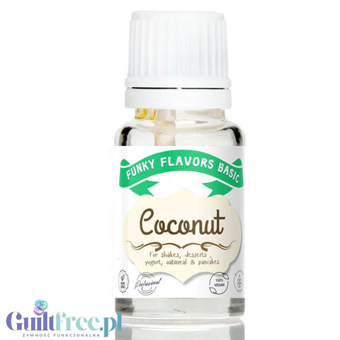 Funky Flavors Basic Coconut 10ml - kokosowe kropelki bez cukru, słodzików i kalorii by Funky Flavors (funky-flavors-coconut-kokosowy-aromat-bez-cukru-bez-tluszczu)