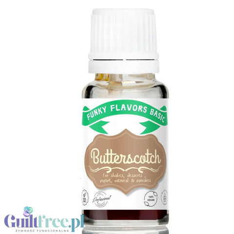 Funky Flavors Basic Butterscotch 10ml - Maślany Herbatnik - kropelki aromatyzujące bez cukru, tłuszczu i słodzików by Funky Flavors (funky-flavors-butterscotch-maslane-herbatniki-aromat-bez-cukru-bez-tluszczu)