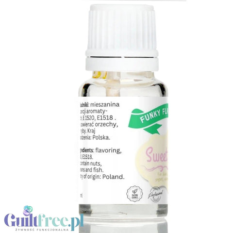 Funky Flavors Basic Sweet Cream 10ml - kropelki aromatyczne z nutą słodkiej śmietanki, bez cukru i słodzików by Funky Flavors (funky-flavors-sweet-cream-slodka-smietanka-aromat-bez-cukru-bez-tluszczu)