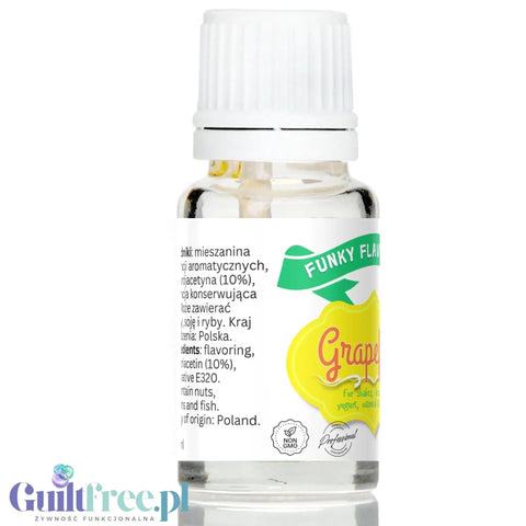 Funky Flavors Basic Grapefruit 10ml - aromat grejfrutowy bez cukru & bez tłuszczu by Funky Flavors (funky-flavors-pink-grapefruit-aromat-grejfrutowy-bez-cukru-bez-tluszczu)